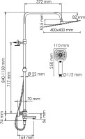 Душевая стойка Wasserkraft Aller A199.119.065.010.CH Thermo с термостатом, хром