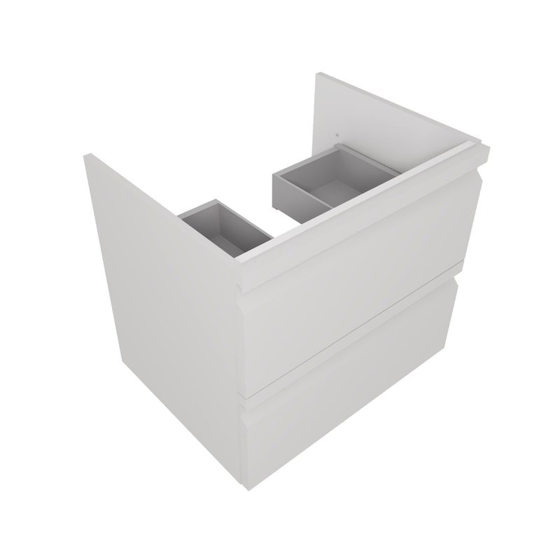 Тумба с раковиной AQUATEK Вега 60 подвесная, 2 ящика, серый туман