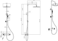 Душевая стойка Allen Brau Fantasy 5.11001-GB брашированное золото