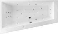 Акриловая ванна Excellent Sfera Slim WAEX.SFL17S.ULTRA L 170x100 см, угловая, левая, встраиваемая, с гидромассажем, белая, асимметричная, с каркасом, со сливом-переливом