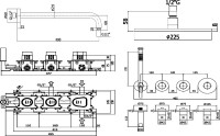 Душевой комплект Paffoni Modular Box KITMB000NO С ВНУТРЕННЕЙ ЧАСТЬЮ, черный