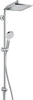 Душевой комплект Термостат Hansgrohe Ecostat E 15774000 для ванны с душем + Стойка Crometta E 240 1jet Showerpipe Reno 27289000 EcoSmart