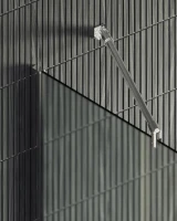 Душевая перегородка Maybahglass MGD-6805ш 109 см, профиль хром матовый, стекло сатин