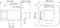 Душевой комплект Wasserkraft Naab A8651.312.090.118.326.087.103 С ВНУТРЕННЕЙ ЧАСТЬЮ, хром