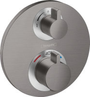 Термостатический смеситель встраиваемый Hansgrohe Ecostat S 15758340 С ВНУТРЕННЕЙ ЧАСТЬЮ, шлифованный черный хром