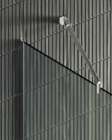 Душевая перегородка Maybahglass MGD-706-5у 69 см, профиль хром матовый, стекло сатин