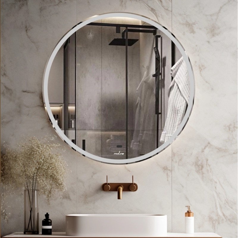 Зеркало круглое Mixline Анита 60 с подсветкой, бесконтактный выключатель