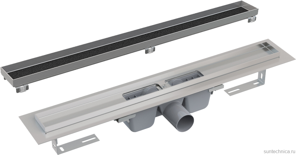 Душевой трап (лоток) AlcaPlast APZ1 APZ6S 850 85 см, решетка хром, под плитку