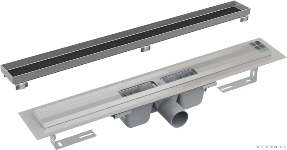 Душевой трап (лоток) AlcaPlast APZ1 APZ6S 850 85 см, решетка хром, под плитку