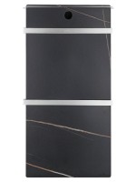 Полотенцесушитель электрический Wonzon & Woghand Stuttgart WW-A504-BR 80x45 см, подключение справа, черный мрамор, брашированный никель, с полкой