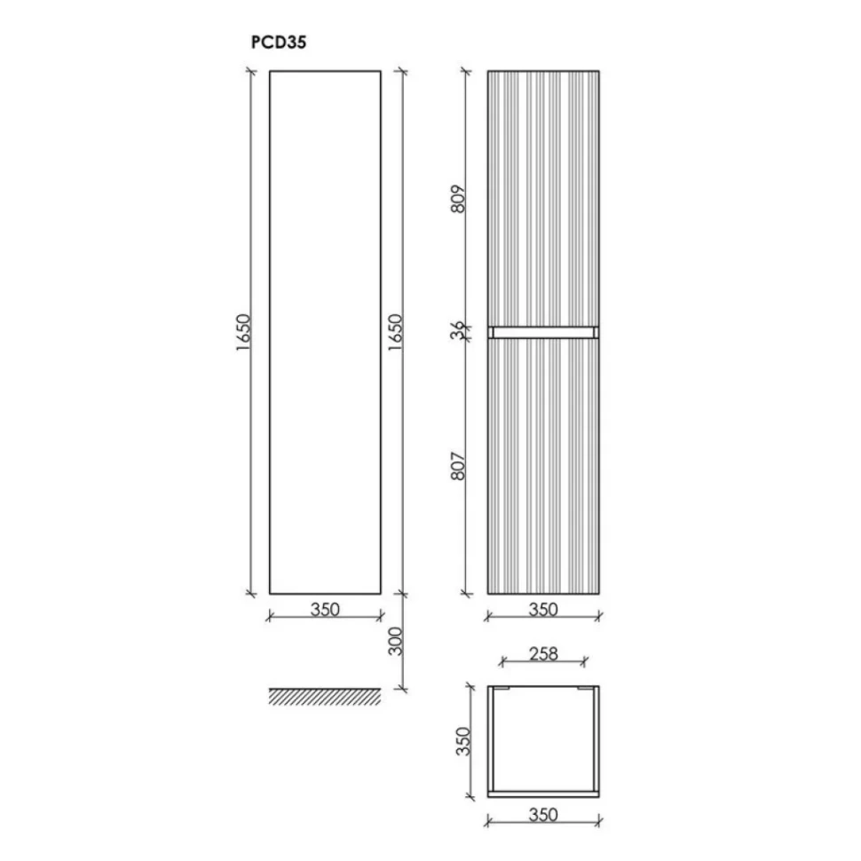 Шкаф-пенал для ванной Sancos PCD35GB