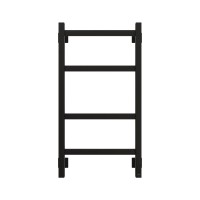 Полотенцесушитель электрический Grota Nosto 430х800 RAL9005 EL 80x45 см, подключение справа, слева, скрытое подключение справа, матовый черный, лесенка, из стали