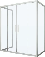 Душевой уголок Kubele DE019 R4U-CLN-MT 140х100 см, профиль матовый хром