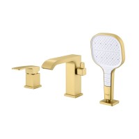 Смеситель на борт ванны Raglo R02.31.03, золотой сатин Смеситель на борт ванны Raglo R02.31.03, золотой сатин