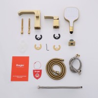 Смеситель на борт ванны Raglo R02.31.03, золотой сатин Смеситель на борт ванны Raglo R02.31.03, золотой сатин