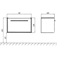 Тумба с раковиной AQUATON Мерида 80 new белый глянец Тумба с раковиной AQUATON Мерида 80 new белый глянец