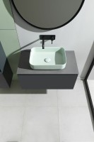 Тумба под раковину Allen Brau Infinity 100 1+1, подвесная, антрацит матовый