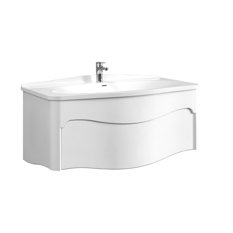 Тумба с раковиной Belux Анжело НП 110-01 подвесная, глянцевая белая