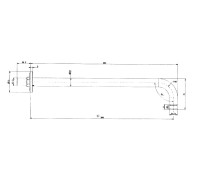 Кронштейн для верхнего душа Splendy AA213N380RNB брашированный никель