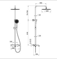 Душевая стойка Paini Cox 78CR687 хром