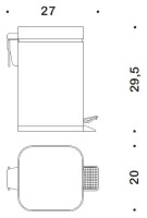 Мусорное ведро Colombo Design Black&White B9211.CR хром
