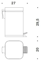 Мусорное ведро Colombo Design Black&White B9211.CR хром Мусорное ведро Colombo Design Black&White B9211.CR хром