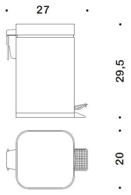 Мусорное ведро Colombo Design Black&White B9211.CR хром