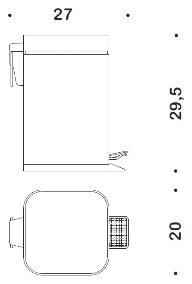 Мусорное ведро Colombo Design Black&White B9211.CR хром
