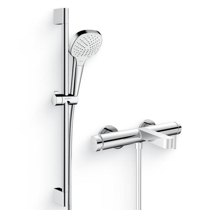Душевой комплект Смеситель Hansgrohe Finoris 76420000 хром + Гарнитур Croma Select E Vario 26582400