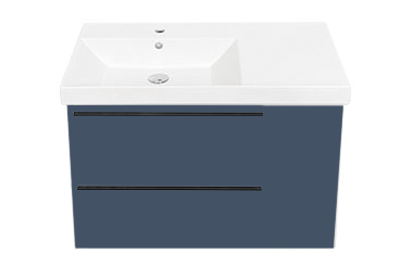 Тумба с раковиной La Fenice Elba Twin 90 подвесная, blu grigio, раковина Cubo 90 L