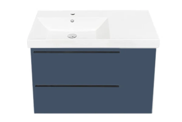 Тумба с раковиной La Fenice Elba Twin 90 подвесная, blu grigio, раковина Cubo 90 L