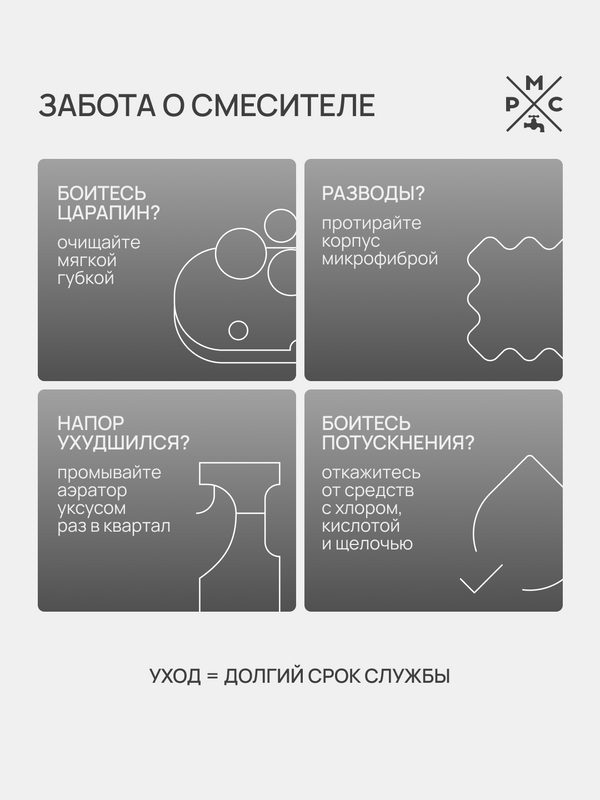 Смеситель для ванны с душем РМС PL7 PL7СН-009E хром