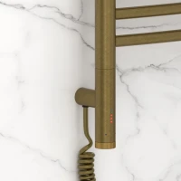 Полотенцесушитель электрический Сунержа Богема 3.1 05-6002-8050 90x55 см, подключение слева, состаренная бронза, лесенка