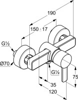 Смеситель для душа Kludi Zenta 388700575