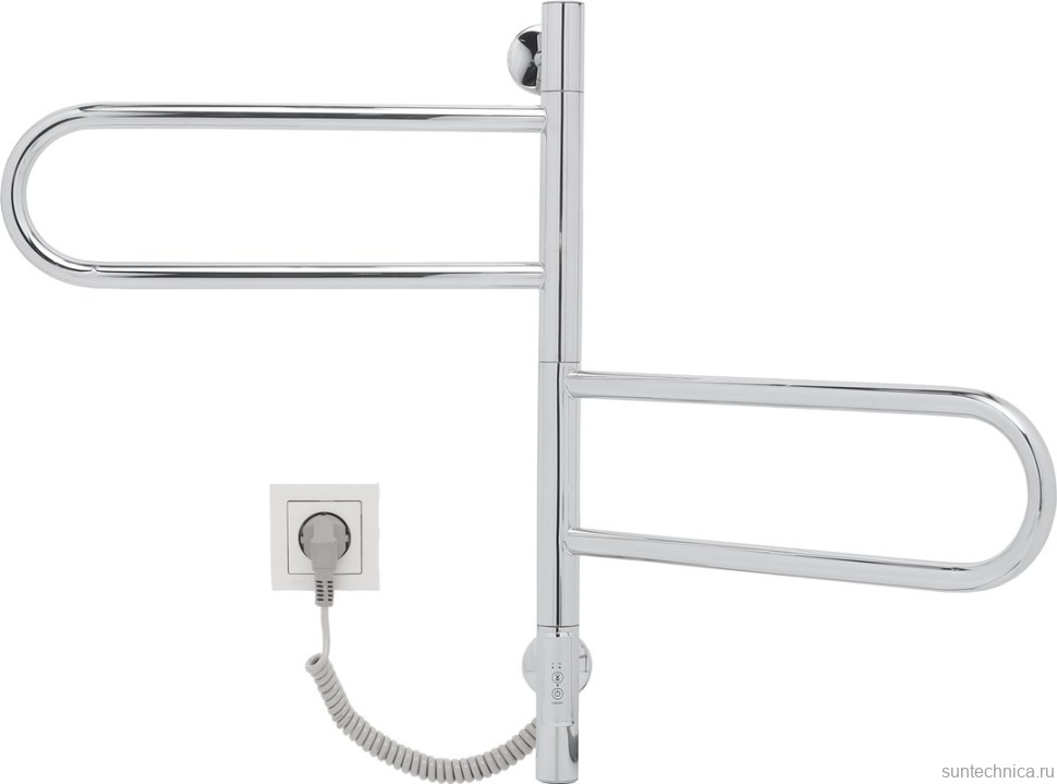 Полотенцесушитель электрический Vincea VTD-1R1CE 44x60 хром
