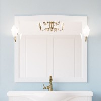 Мебель для ванной комнаты ValenHouse Эллина 105 белая, фурнитура бронза