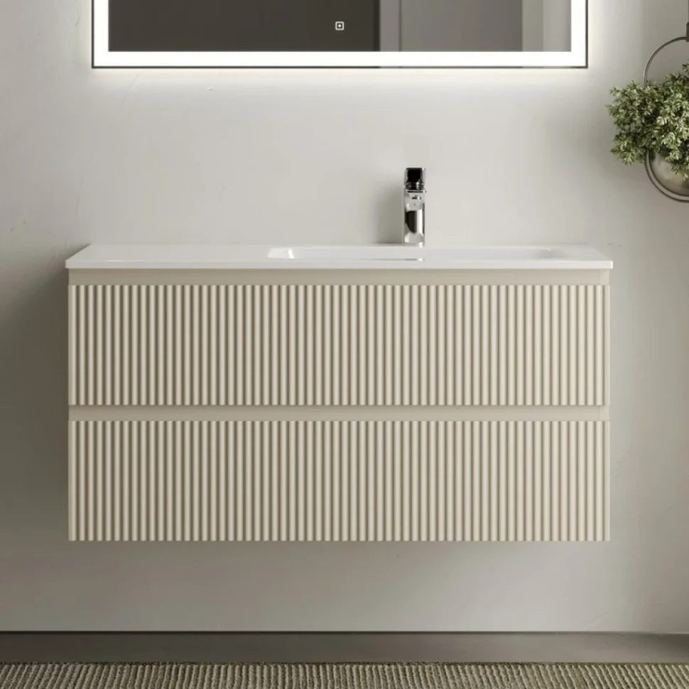 Тумба с раковиной Sancos Snob R 100 см, R, beige soft