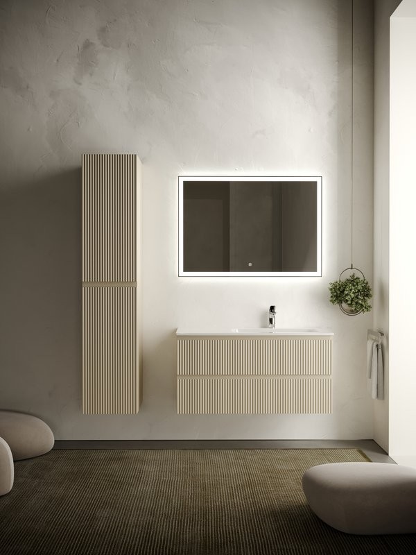 Тумба с раковиной Sancos Snob R 100 см, R, beige soft
