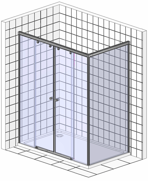 Душевой уголок Radaway Premium Plus DWD+S 140x80 прозрачное стекло