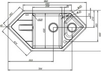 Мойка кухонная IDDIS Vane G V36C965i87