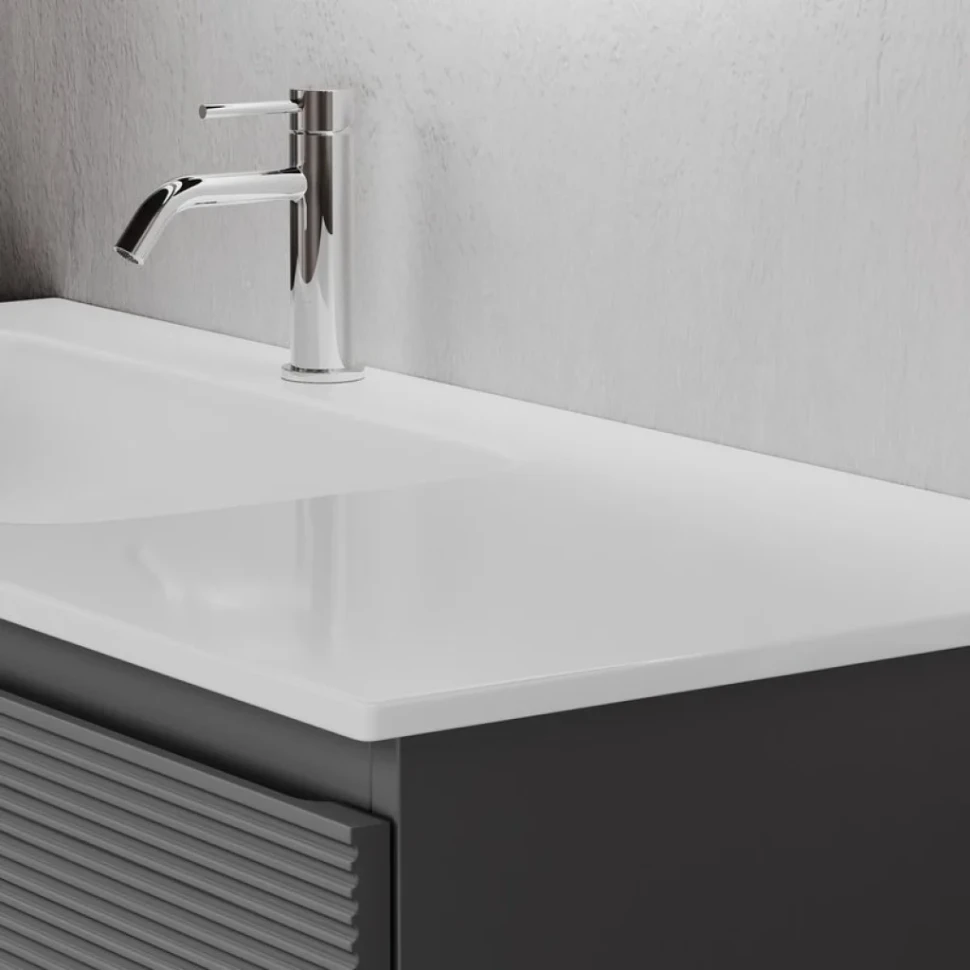 Тумба с раковиной Sancos Folk 100 L grey soft