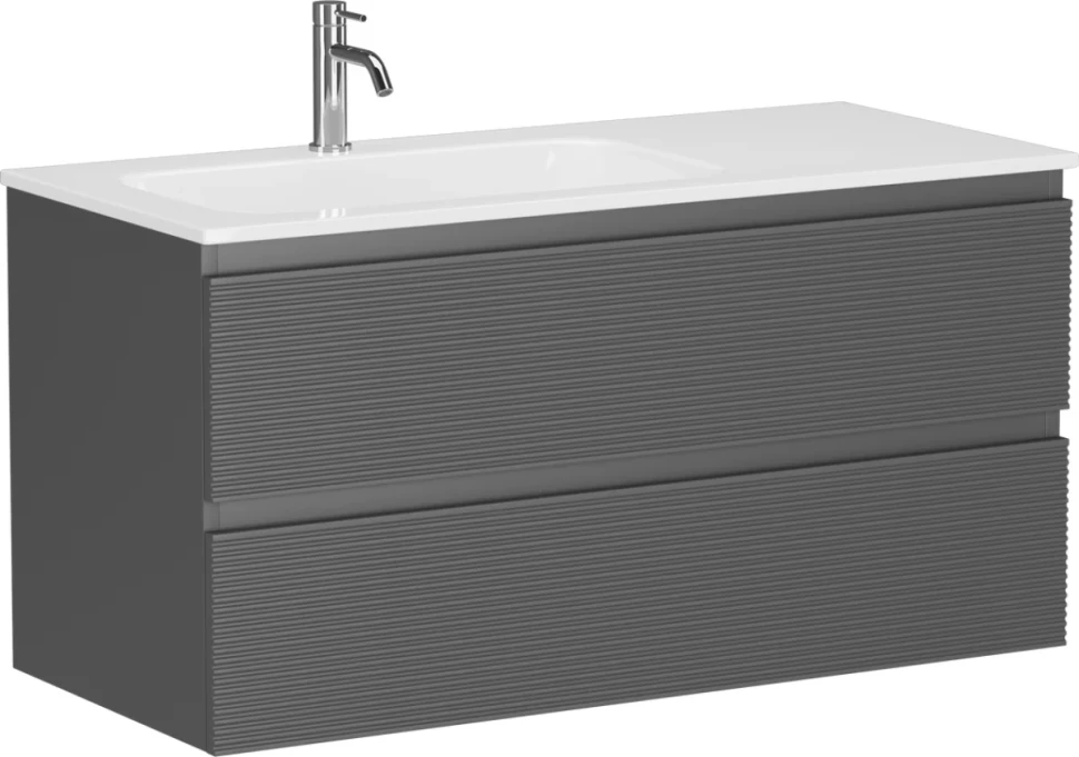 Тумба с раковиной Sancos Folk 100 L grey soft