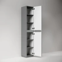 Шкаф-пенал для ванной Sancos Folk Floor PFL35FGS, grey soft