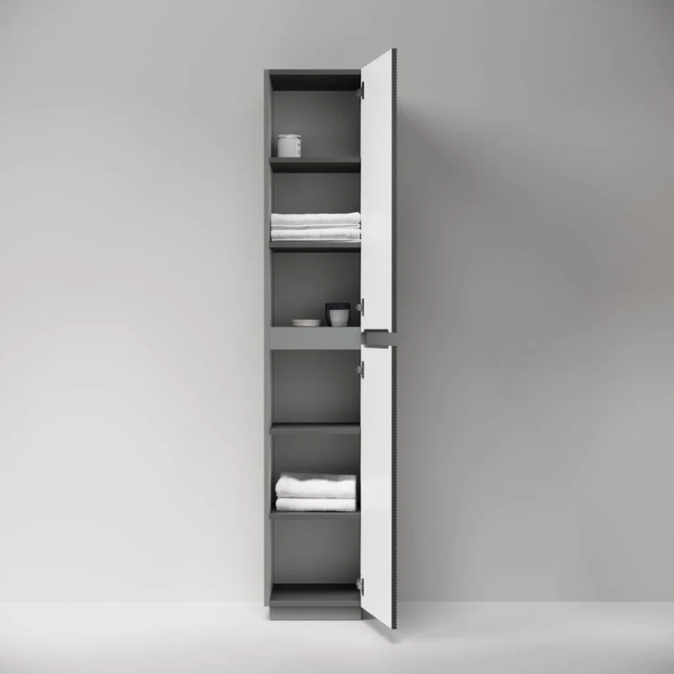 Шкаф-пенал для ванной Sancos Folk Floor PFL35FGS, grey soft