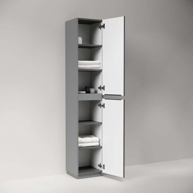 Шкаф-пенал для ванной Sancos Folk Floor PFL35FGS, grey soft