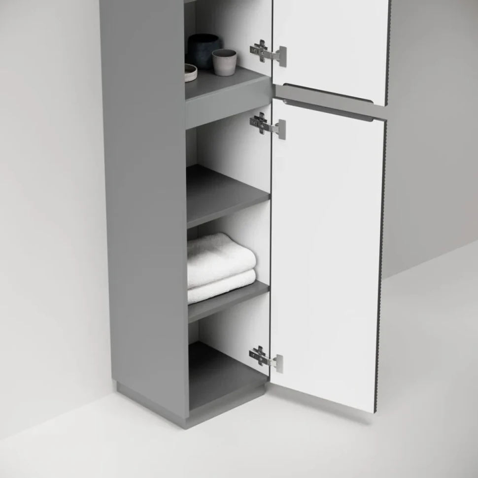 Шкаф-пенал для ванной Sancos Folk Floor PFL35FGS, grey soft