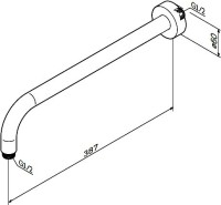 Кронштейн для верхнего душа AM.PM F0500701 Кронштейн для верхнего душа AM.PM F0500701