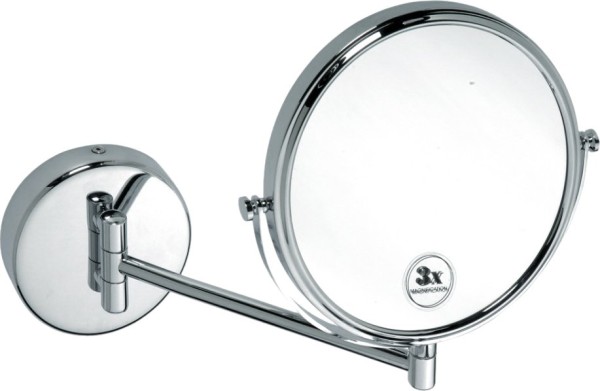 Косметическое зеркало Bemeta 112201522 без подсветки, двухстороннее, телескопическое, поворотное, хром