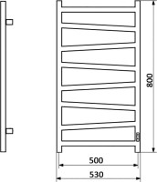 Полотенцесушитель электрический Grois Zigzag 103 50х80 черный, правый