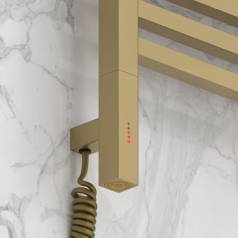 Полотенцесушитель электрический Сунержа Модус 3.1 32-5900-8040 90x45 см, подключение слева, золотой шелк, лесенка